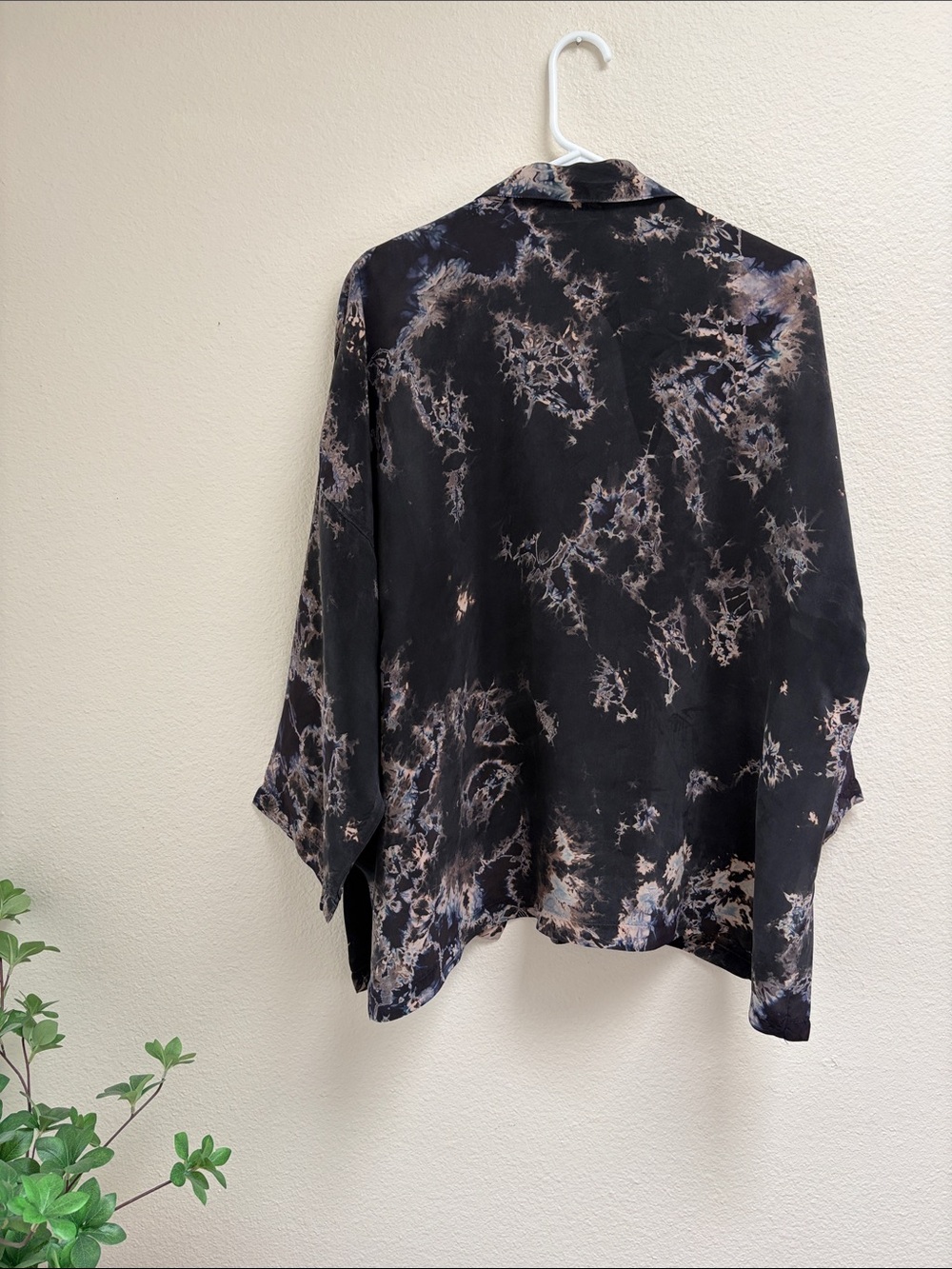 Eleven Stitch Design Oversize Lightweight Storm Tie Dye Shirt Jacket, Size Small - Picture 4 of 12